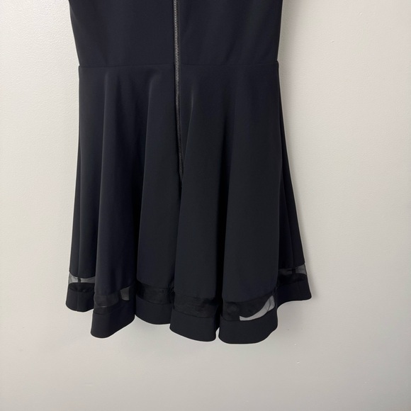 Alice + Olivia Frances Flared Mini Dress Size 4 Black - Picture 7 of 13